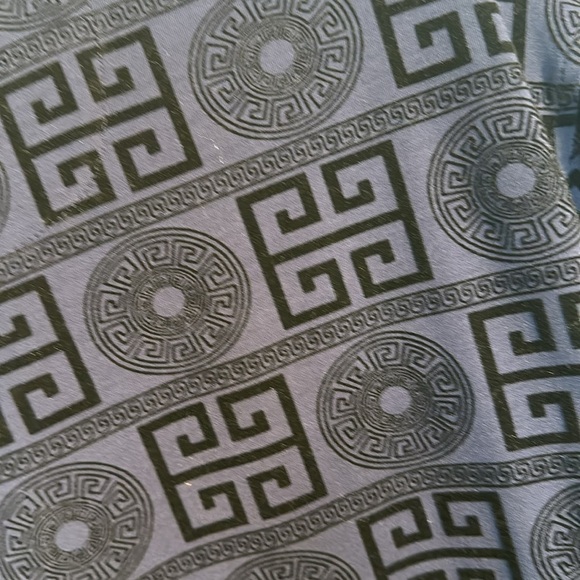 Men’s IBaldelli  Navy Short Sleeves Burn Out Velvet Graphic Pattern Polo Shirt - Picture 8 of 9